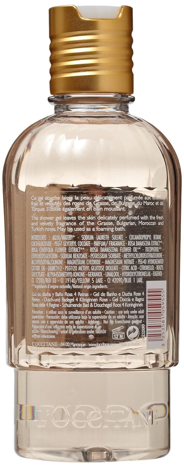 L'Occitane Rose 4 Reines Bath & Shower Gel, 8.4 Fl Oz