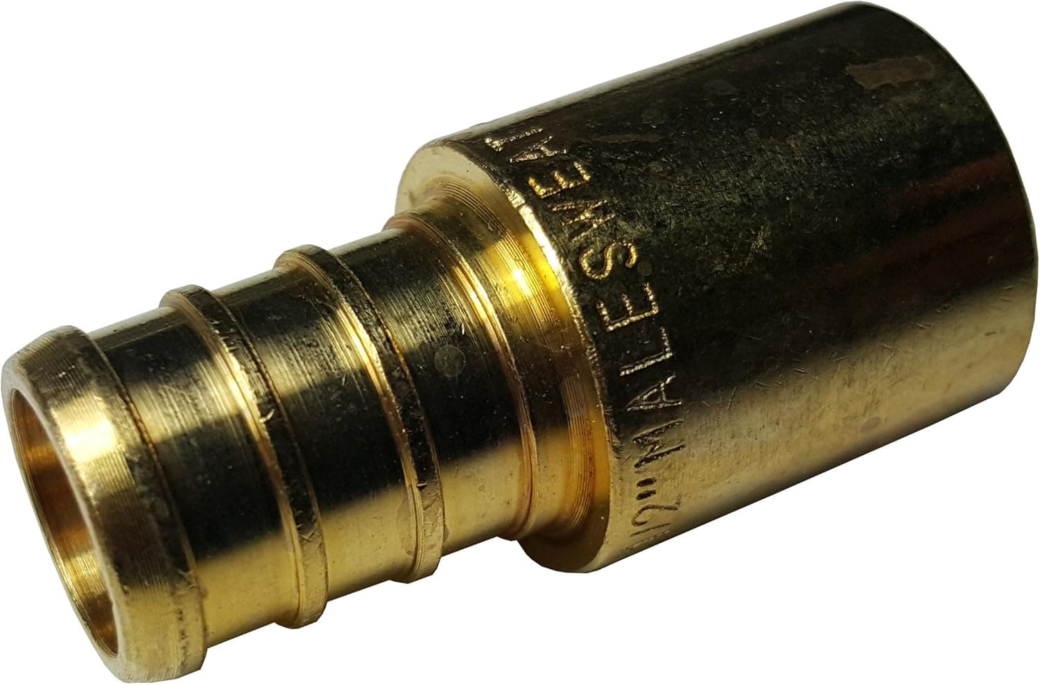 25 PIECES XFITTING 1/2" PEX X 1/2" MALE SWEAT ADAPTERS BRASS CRIMP FITTINGS - BRASS, FULL PORT