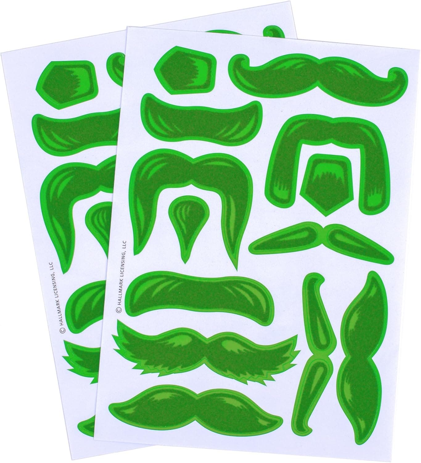Hallmark Irish-Themed Stickers 26 Count (Green Mustaches)