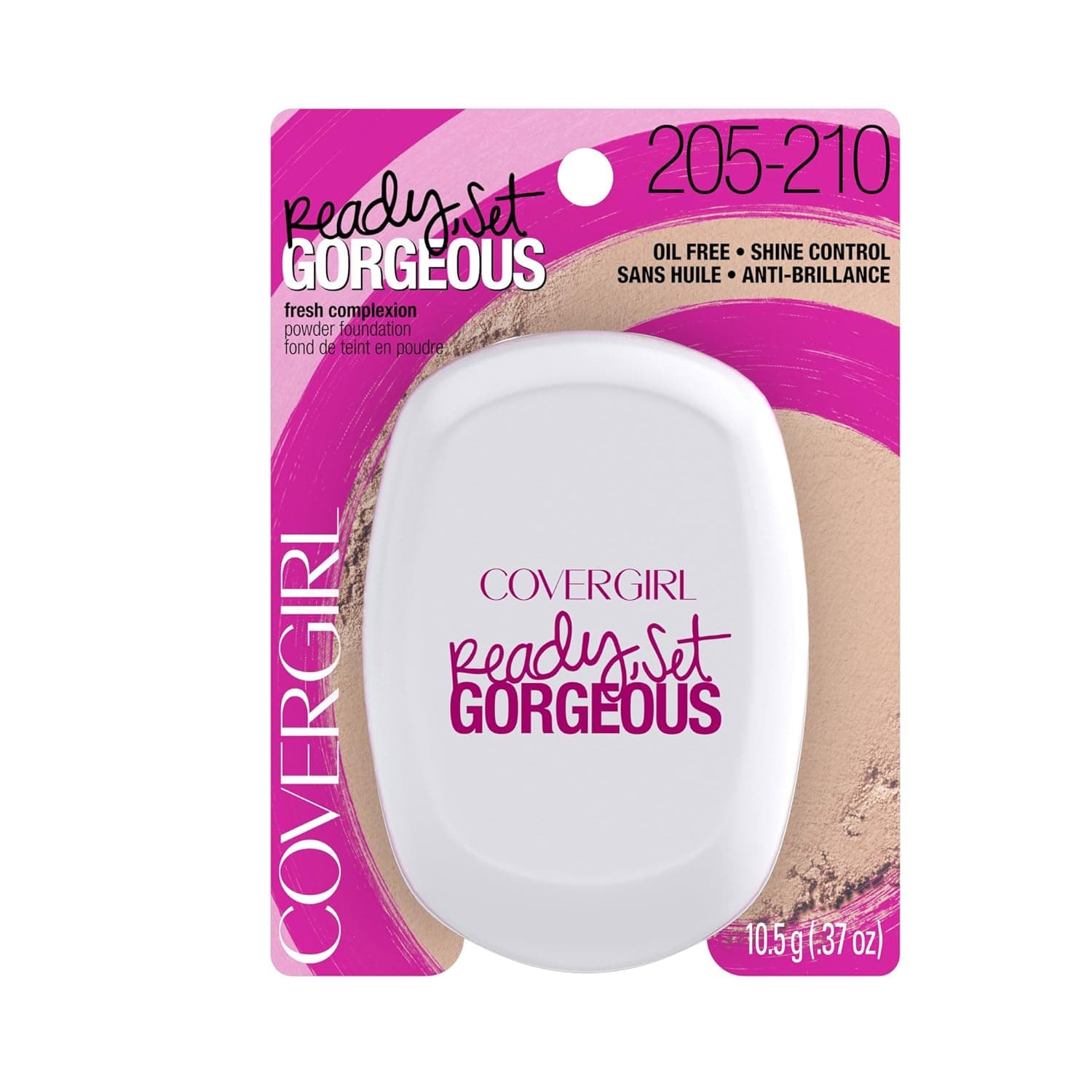 COVERGIRL Ready Set Gorgeous Pocket Powder Foundation Light/Medium 205/210.37 Ounce (packaging may vary)
