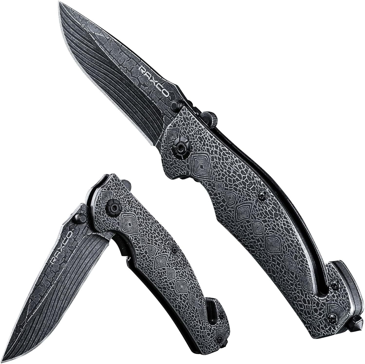 RAXCO Pocket Knife, Survival Knife, 3.2 inch Stainless Steel Blade, Blade Strength Etching Treatment, EDC Gift Package, Optimal Gifts for Men Apply to Camping, Hiking, Fishing.
