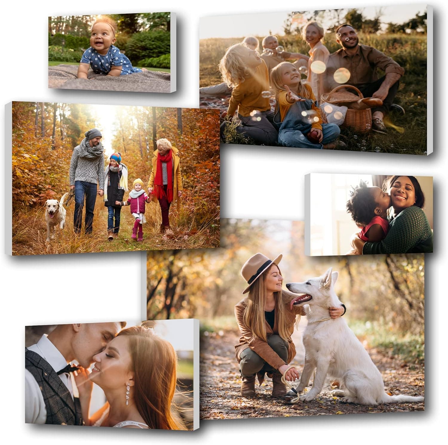 Custom Canvas Prints with Your Photo, Personalized Canvas Pictures for Wall, of Family, Wedding, Pet / Animal, Home Decoration Wall Art (12 in x 9 in)