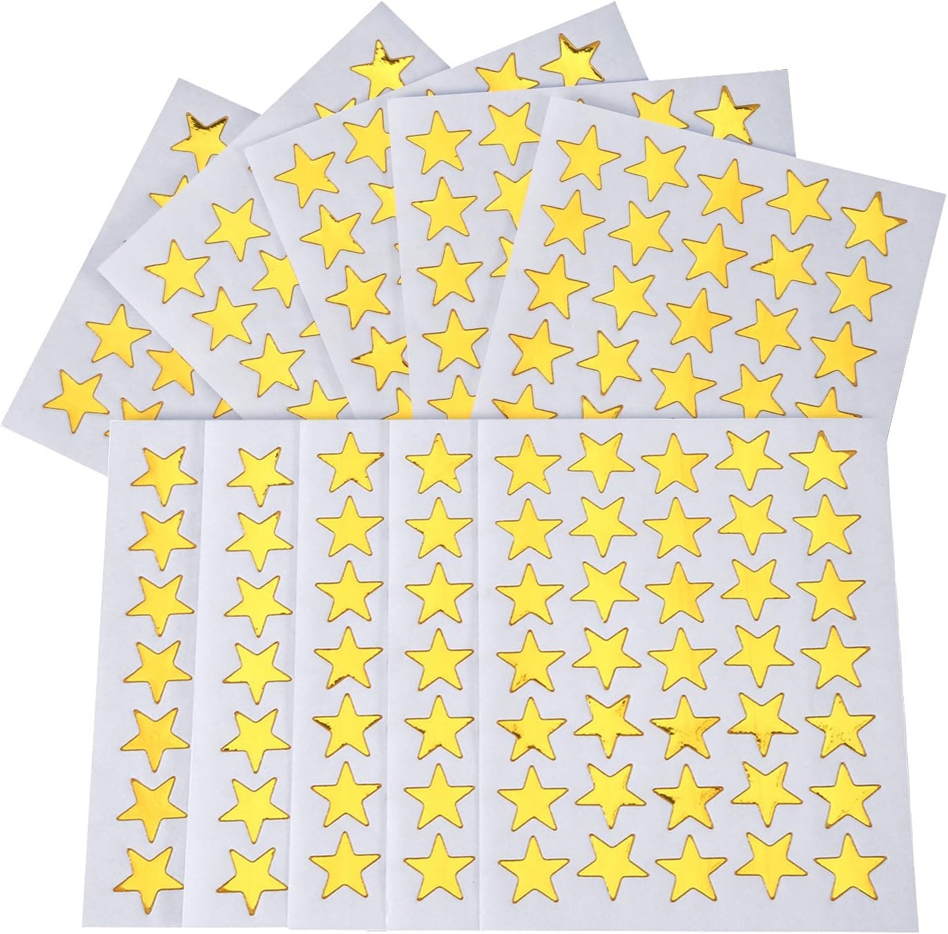 EBOOT Star Stickers 1750 Count Self-Adhesive Stickers Stars (Gold)