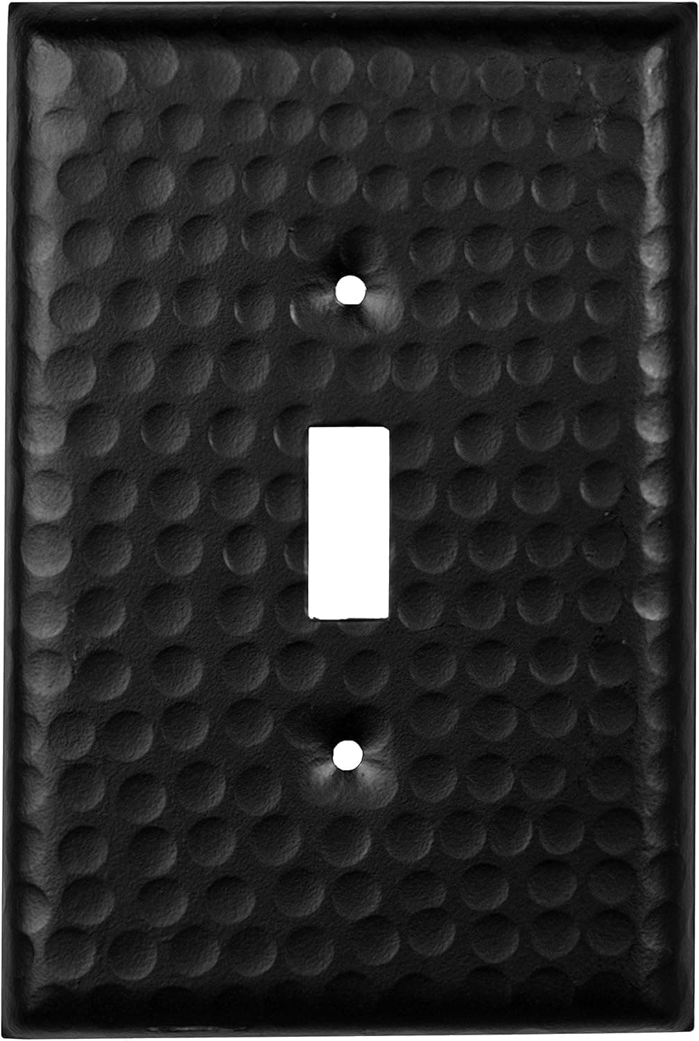 Monarch Abode 19107 Hand Hammered Decorative Wall Plate Switch Plate Outlet Cover, 1 Gang, Matte Black