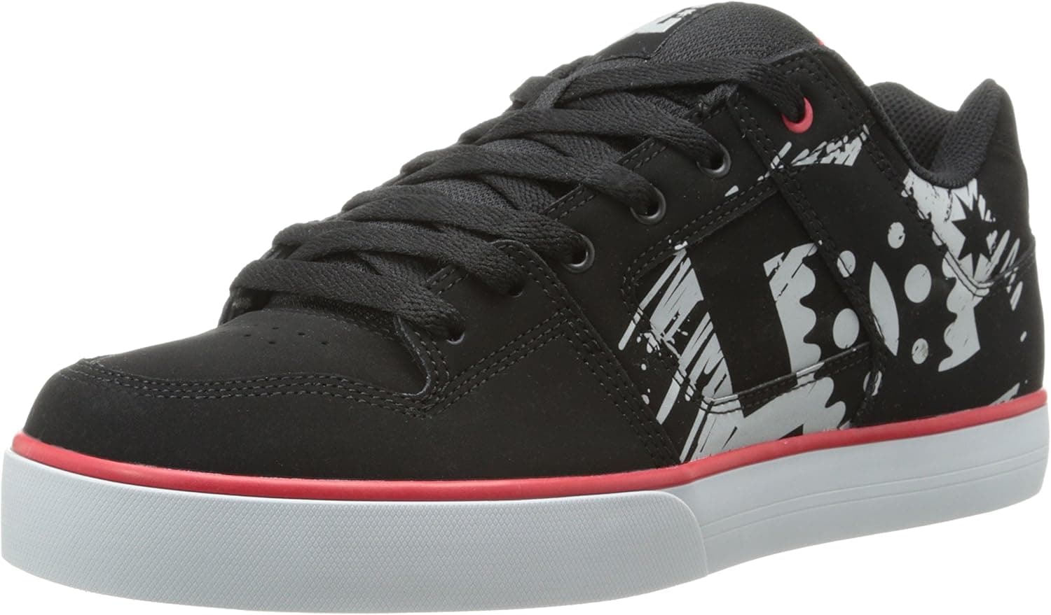 DC Men's Pure SE Sneaker,Black/Battleship Print,12 M US