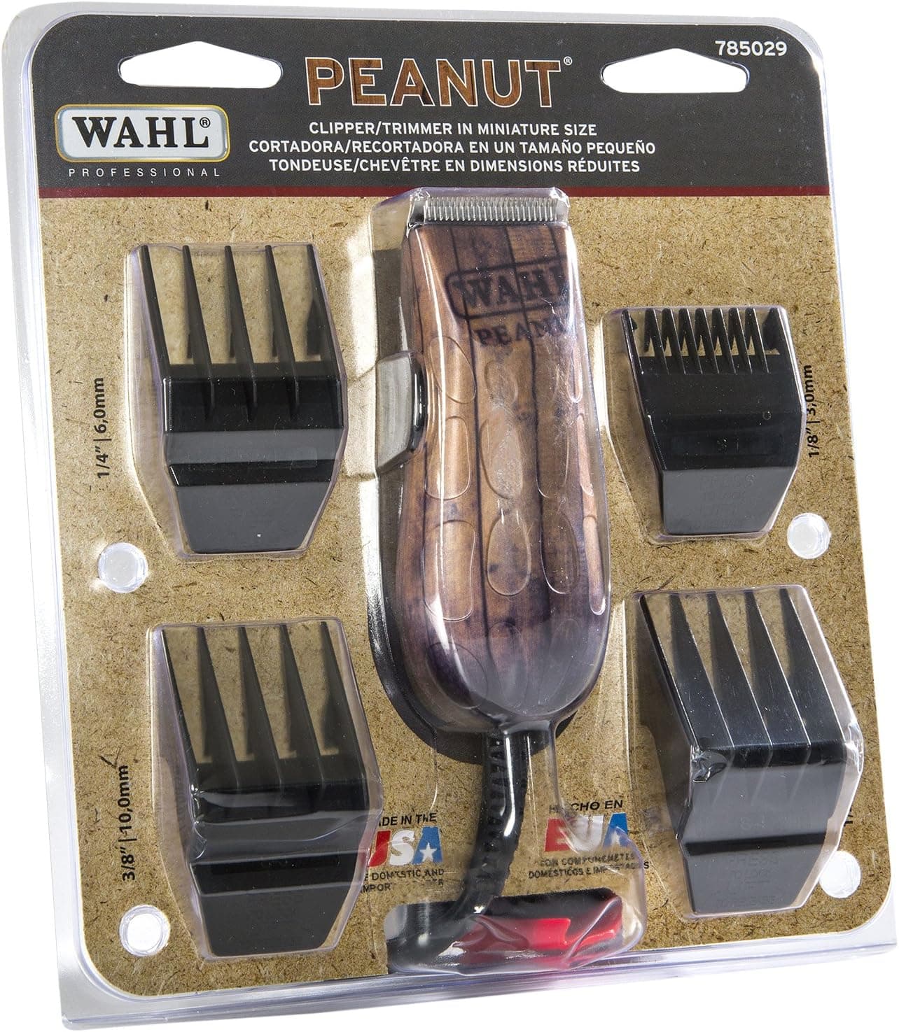 Wahl Professional Wood Peanut Clipper/Trimmer #8655-3101 – Great for Professional Stylists and Barbers