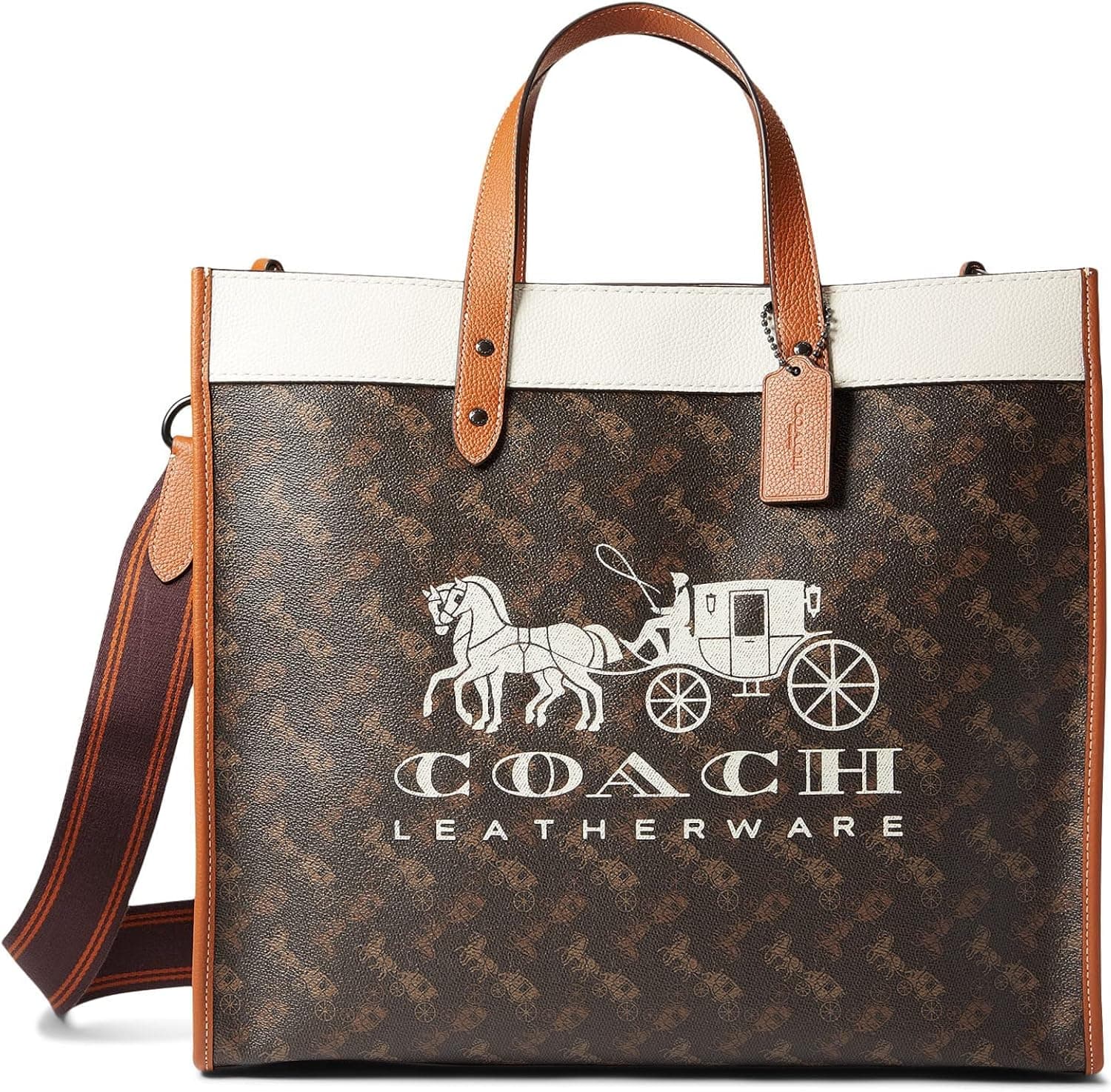 COACH Field Tote 40 in Horse and Carriage Coated Canvas