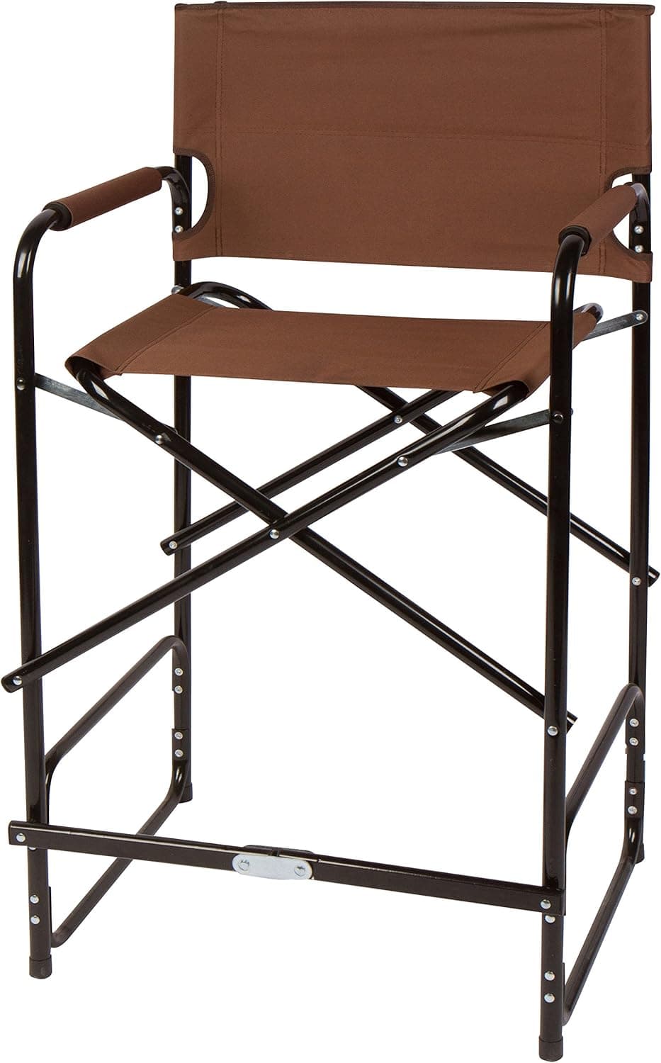 Trademark Innovations 43" Steel Folding Tall Director's Chair (Brown)
