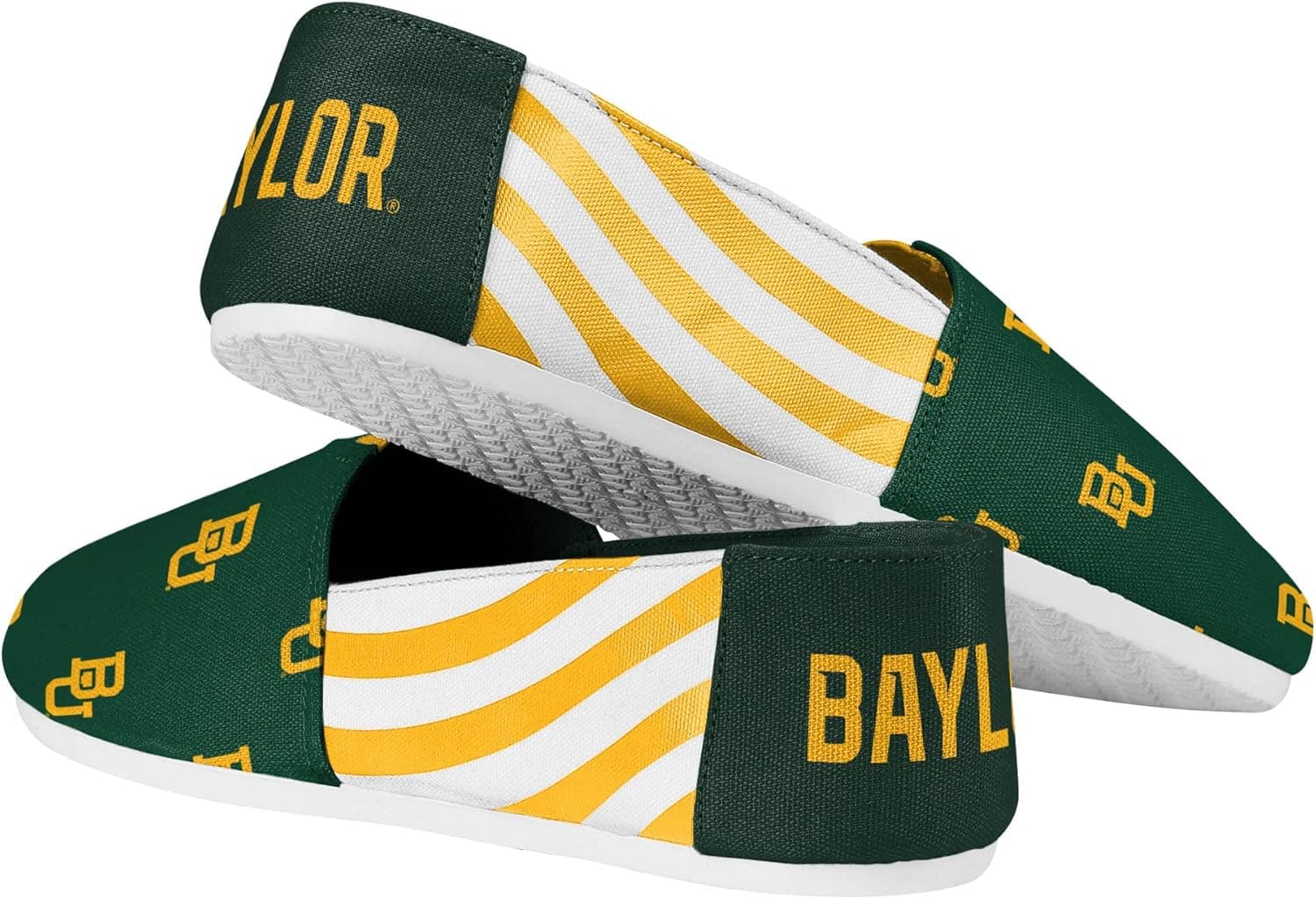 Baylor Bears NCAA Womens Stripe Canvas Shoes - M