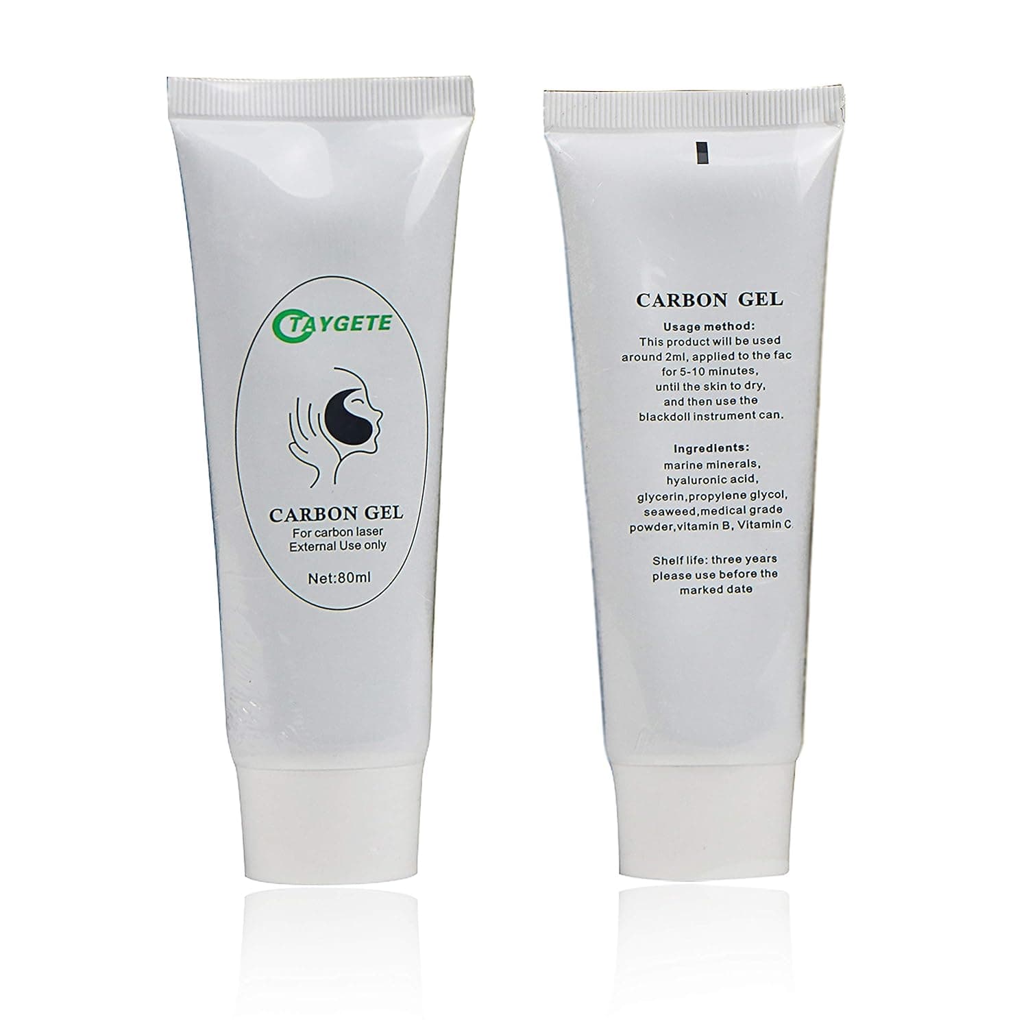 NUFR,Carbon Peel Gel of Q-Switch Nd:Yag Laser,80ML Carbon Peel Gel for Skin Rejuvenation Black Doll,Facial Skin Deep Cleaning with Carbon Gel for Laser