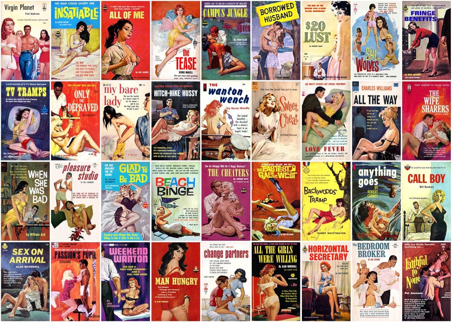 Vintage Adult Book Covers 1000 Piece Jigsaw Puzzle