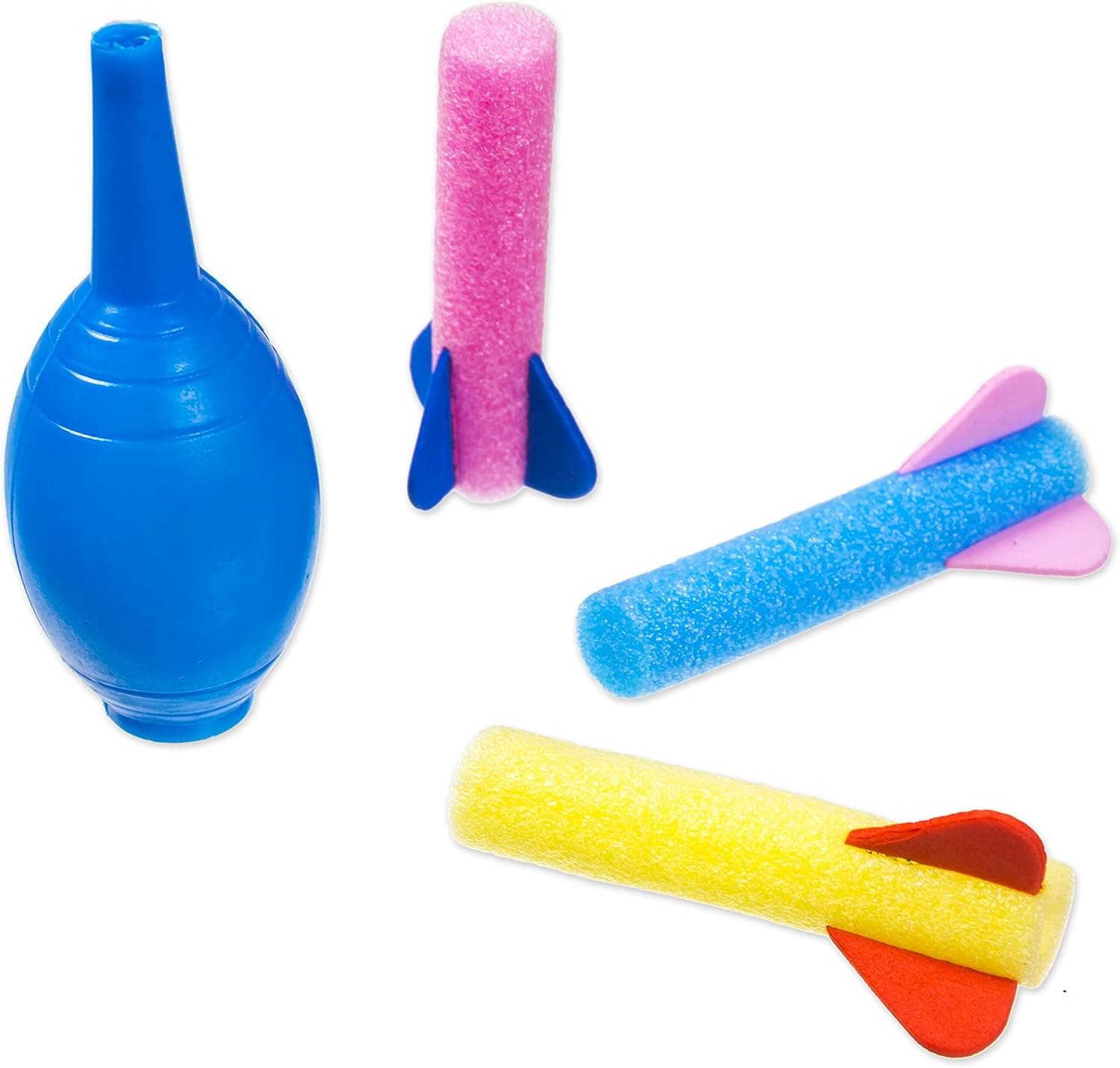 KELZ KIDZ Birthday Party Supplies and Favors - Foam Rocket Launcher Toy - Great for Goodie Bag Gifts and Class Prizes (6 Pack, Multi)