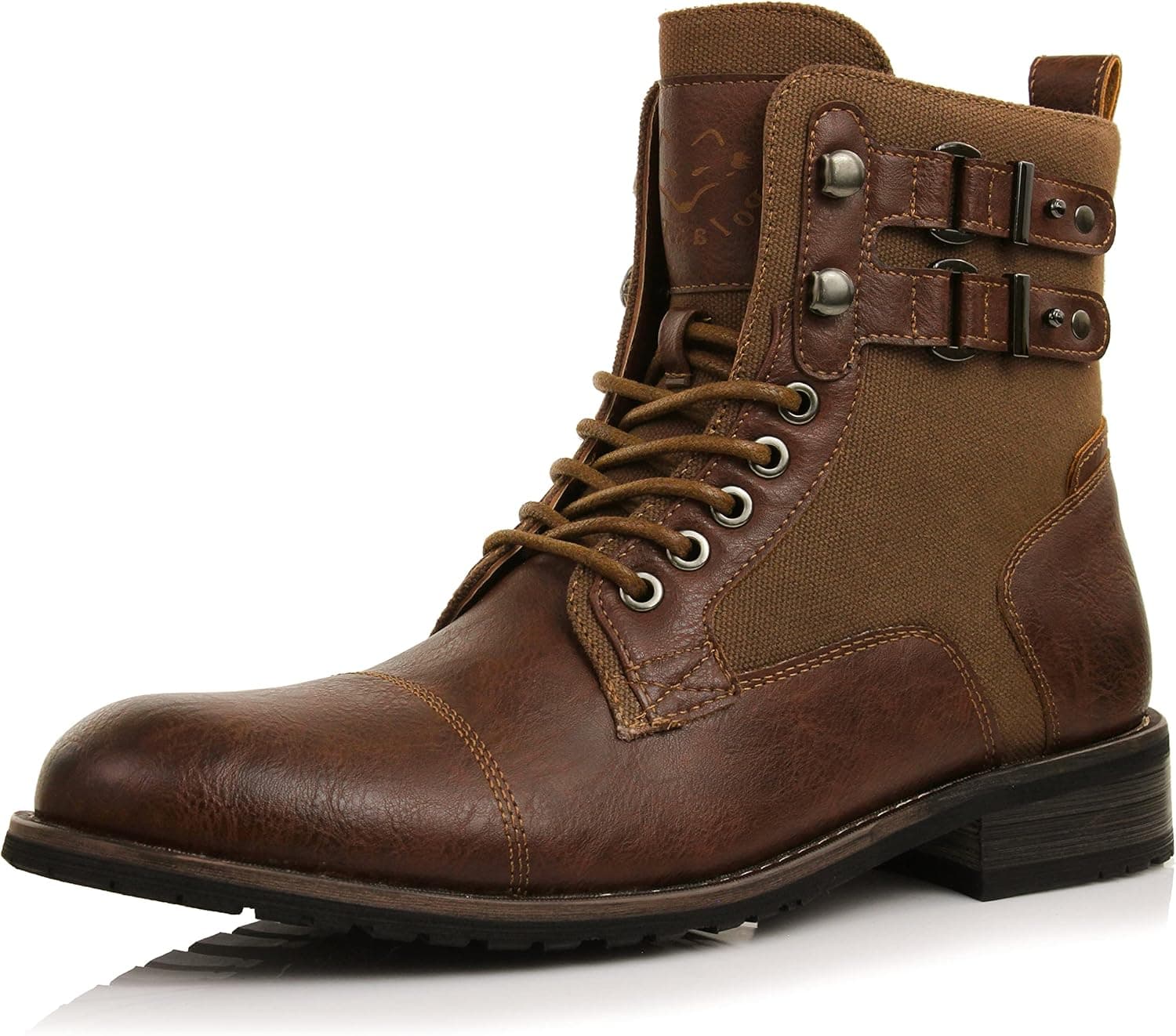 Polar Fox Mitch MPX808576 Mens Casual Cap Toe Boot Motorcycle Zipper Boots