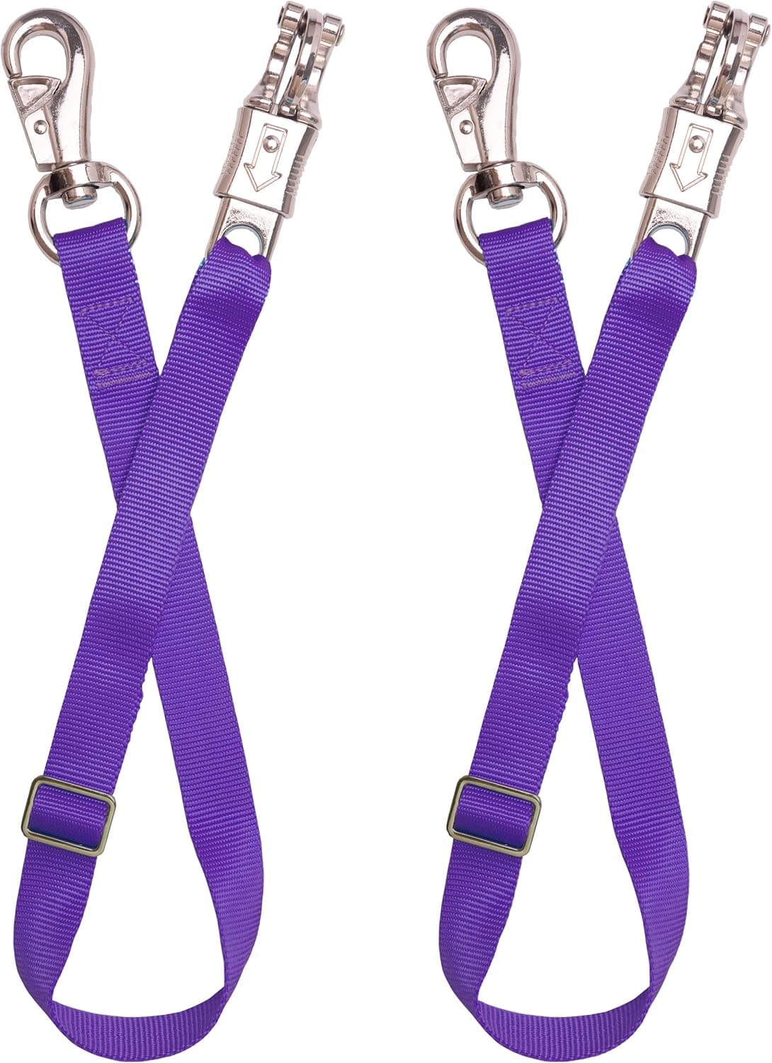 Adjustable Trailer Tie (2 Pack)-Horse Trailer Nylon Strap Tie,Adjusted from 25 to 37”
