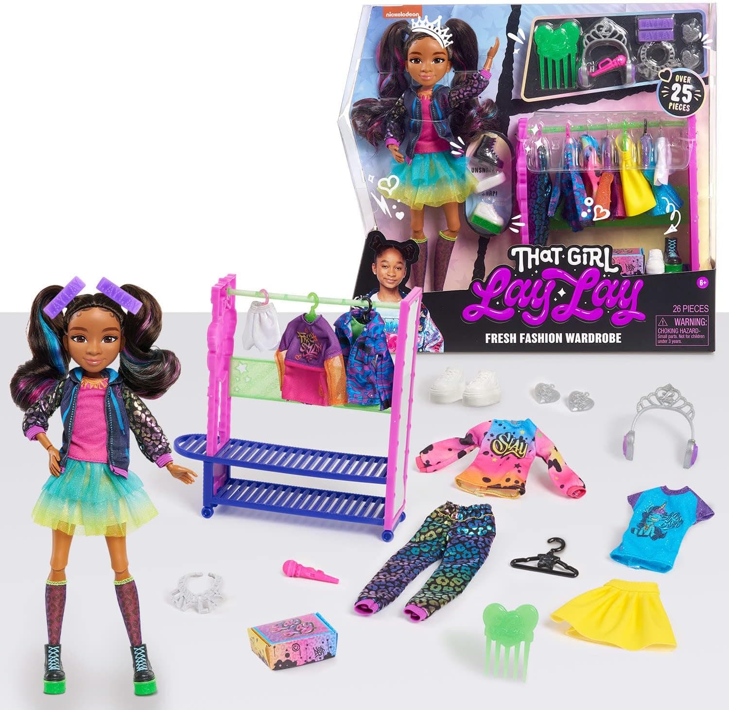 Just Play That Girl Lay Lay Fresh Fashions Wardrobe, Doll and Accessories, Kids Toys for Ages 6 Up, and Presents