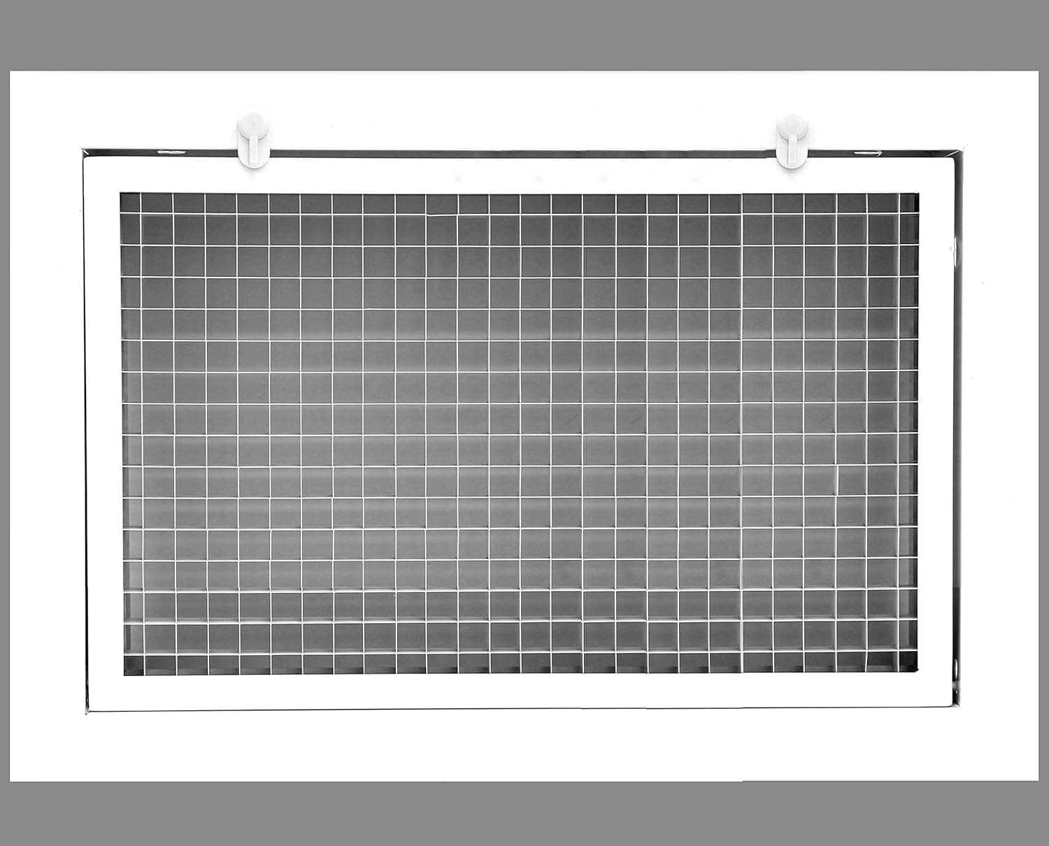 14" x 6" Cube Core Eggcrate Return Air Filter Grille for 1" Filter - Aluminum - White [Outer Dimensions: 16.5" x 8.5]