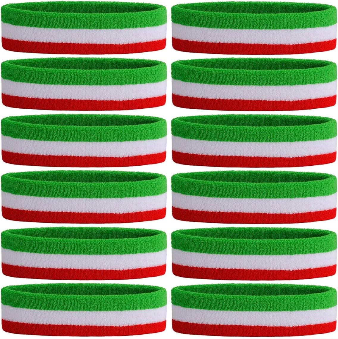 ONUPGO Sweatband Headbands for Men & Women -3PCS/12PCS Sports Headbands Moisture Wicking Athletic Cotton Terry Cloth Head Band