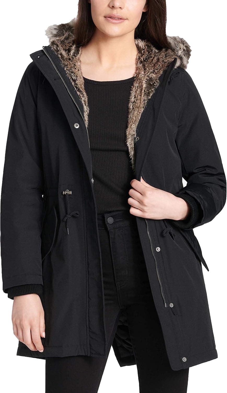 Levi's Women's Faux Fur Lined Hooded Parka Jacket (Standard and Plus Size)