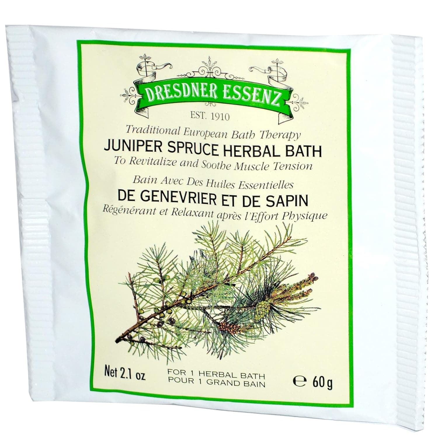 Dresdner Essenz Juniper Spruce 2.1 Oz Bath Powder