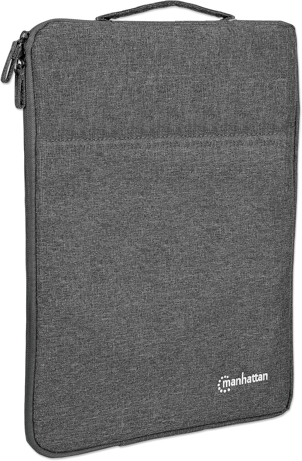 Manhattan 15.6 Inch Laptop Sleeve Carrying Case – with Handle, Water Resistant Material, 2 Zipper Pockets – for Laptop, Computer, Tablet and Other Devices Up to 15.6” – 3 Yr Mfg Warranty – 439817