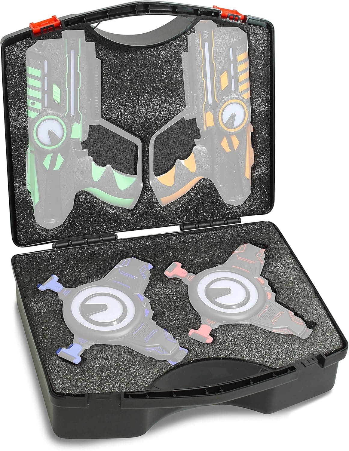 ArmoGear Laser Tag Carrying Case with Handle Laser Tag 4 Pack (Non-Rechargeable Only) | Perfectly Fits 4 Laser Battle Blasters & 4 Vests (CASE ONLY)