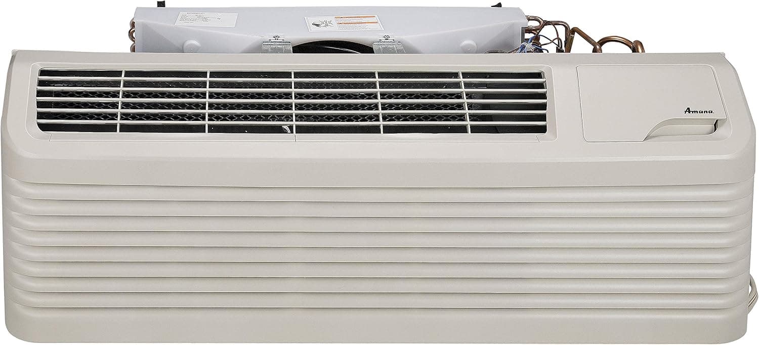 Amana 17,000 BTU Air Conditioner with 3.5 kW heat kit.