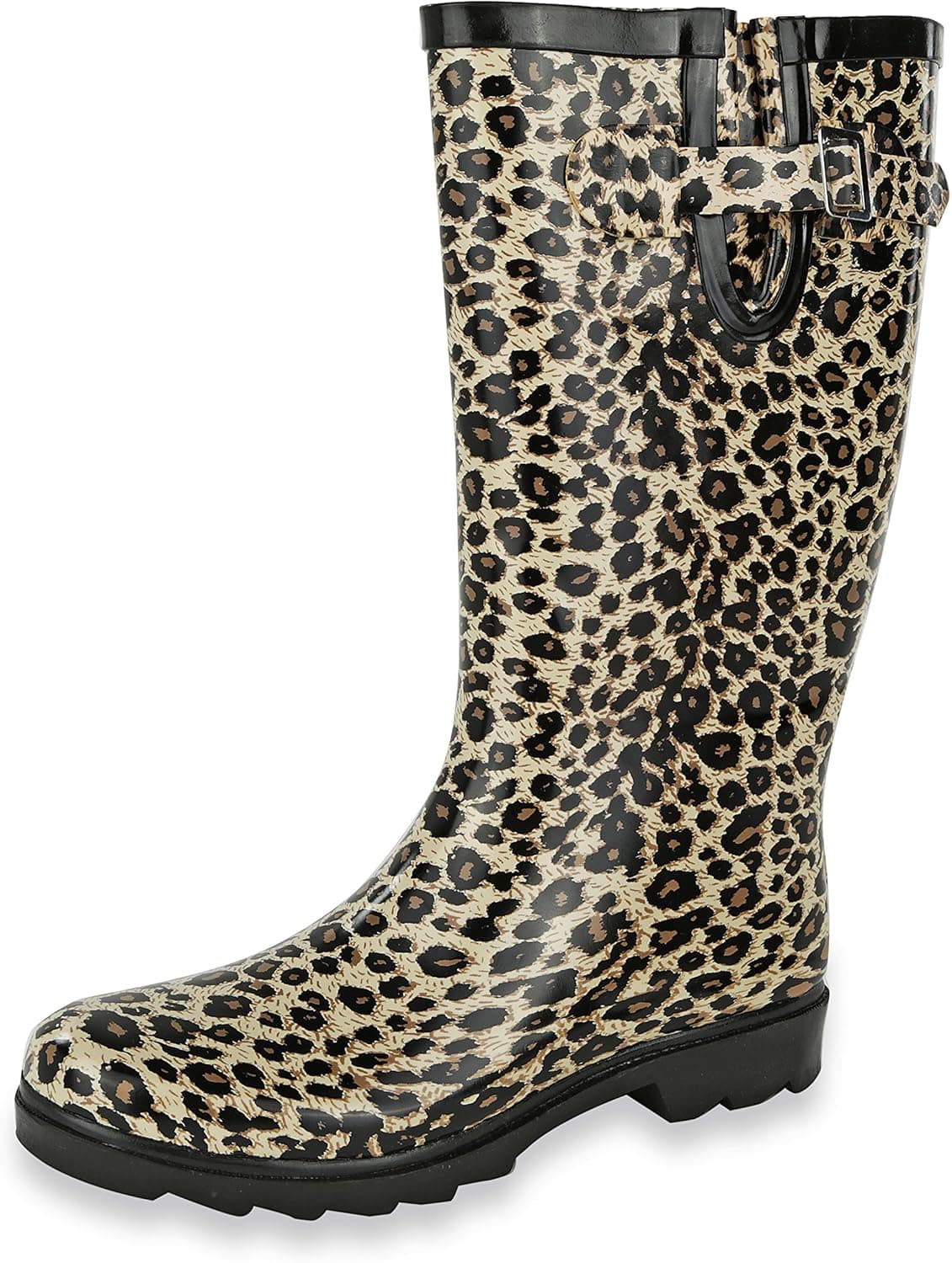 AccessoWear Women's Leopard Rain Boots