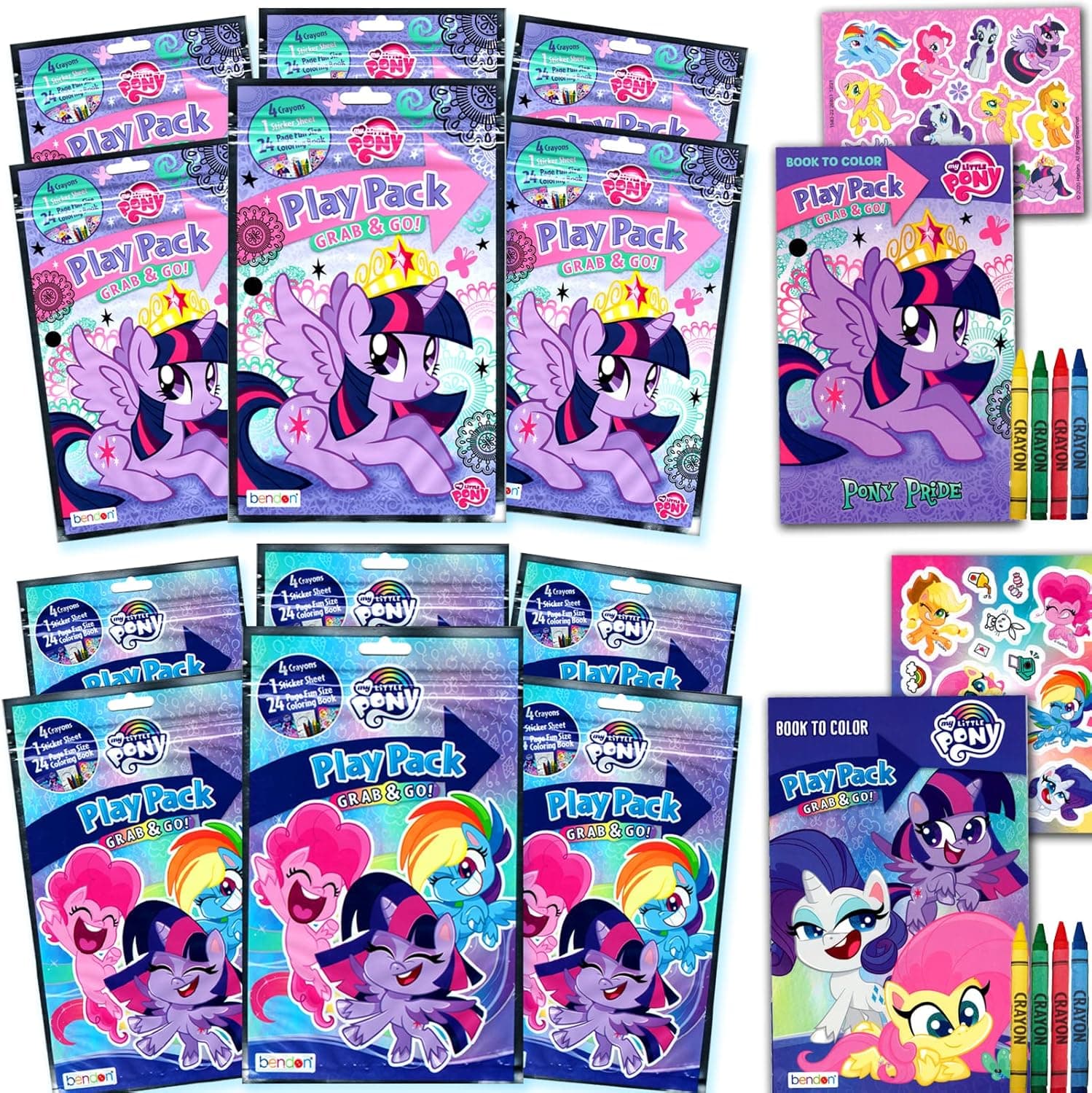 Nickelodeon My Little Pony Grab and Go Play Packs Party Favors (Pack of 12)