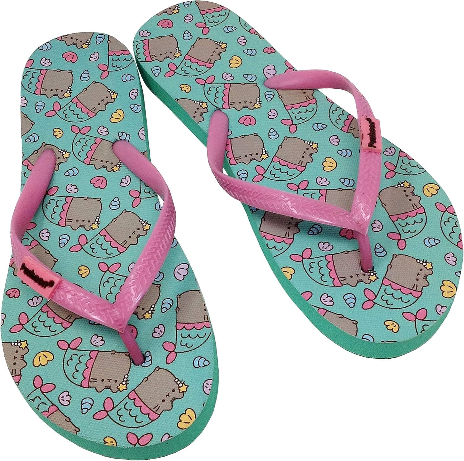 Pusheen Cat Cute Womens Flip Flops Casual Summer Slippers