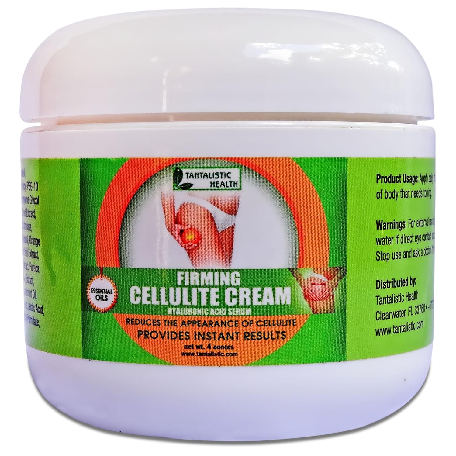 Tantalistic Cellulite Cream - Firming Cream to Reduce Dimples for Silky Smooth Toned Legs,Thighs,Arms,Stomach. All Natural Ingredients and Vitamins to Provide the Nutrients your Dehydrated Skin Needs.