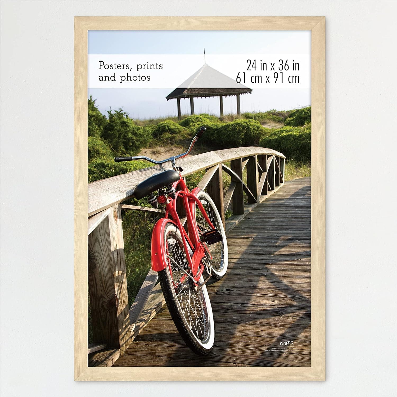 MCS Museum Poster Frame, Natural Woodgrain, 24 x 30 in, Single