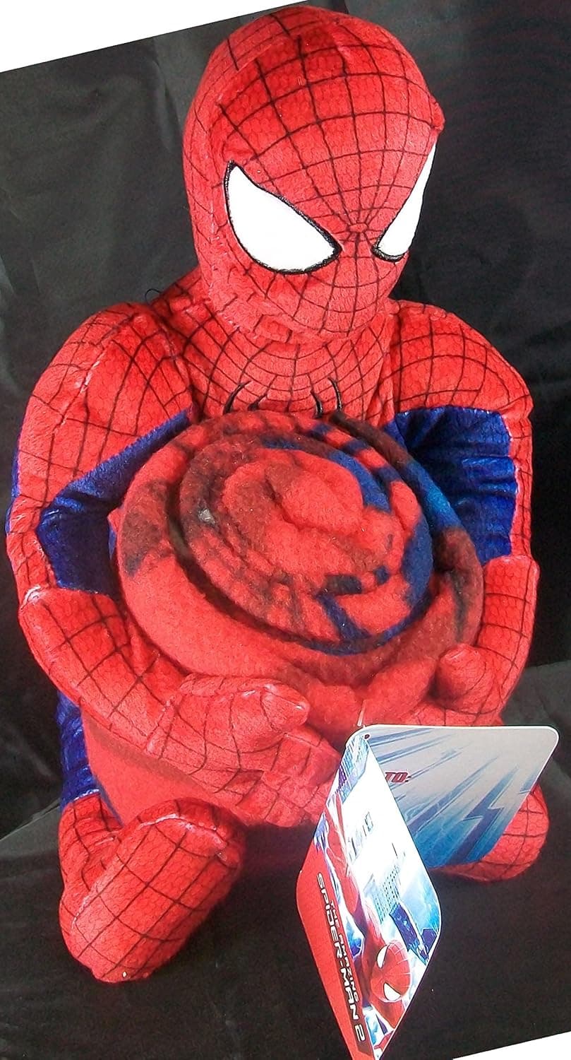 The Amazing Spiderman Marvel Plush Figure and Fleece Throw Blanket