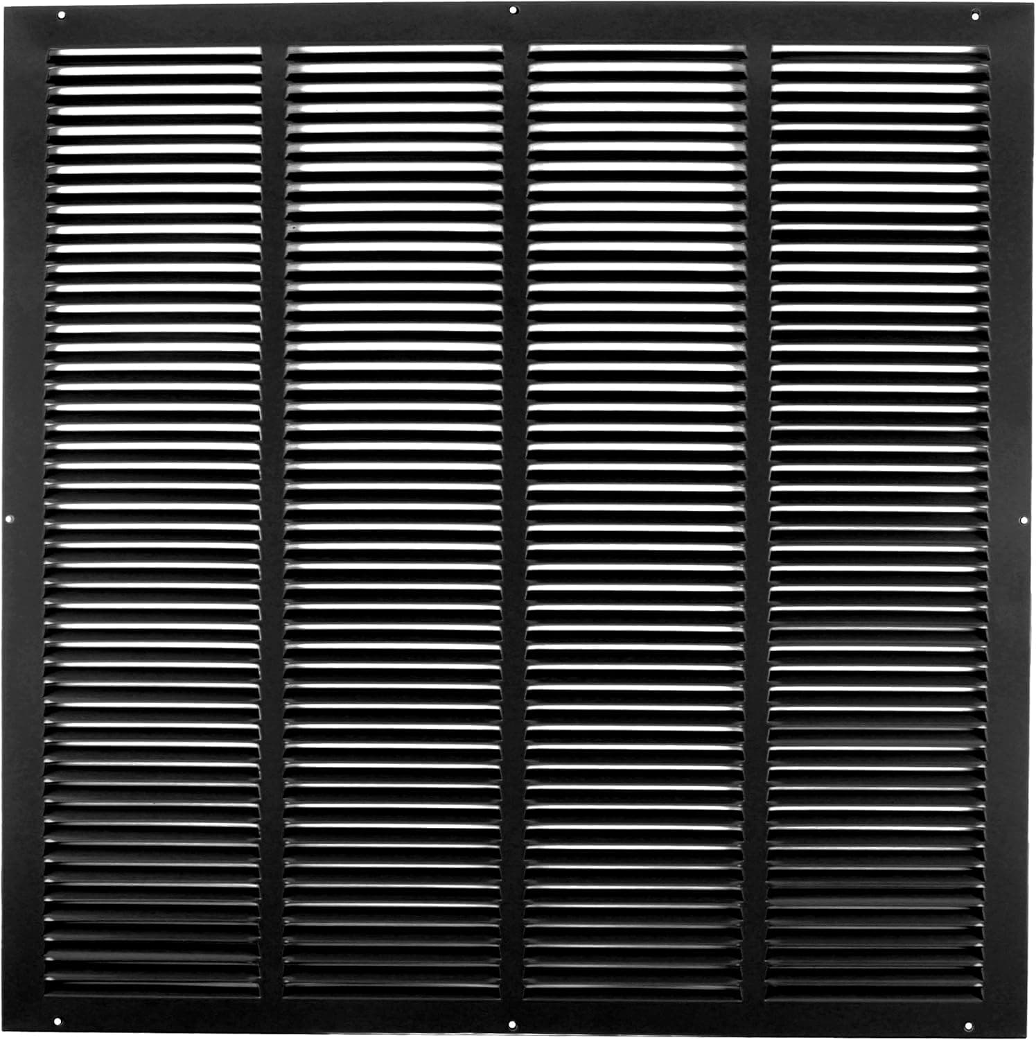 16" X 25" Steel Return Air Grilles - Sidewall and Ceiling - HVAC Duct Cover - Black [Outer Dimensions: 17.75"w X 26.75"h]