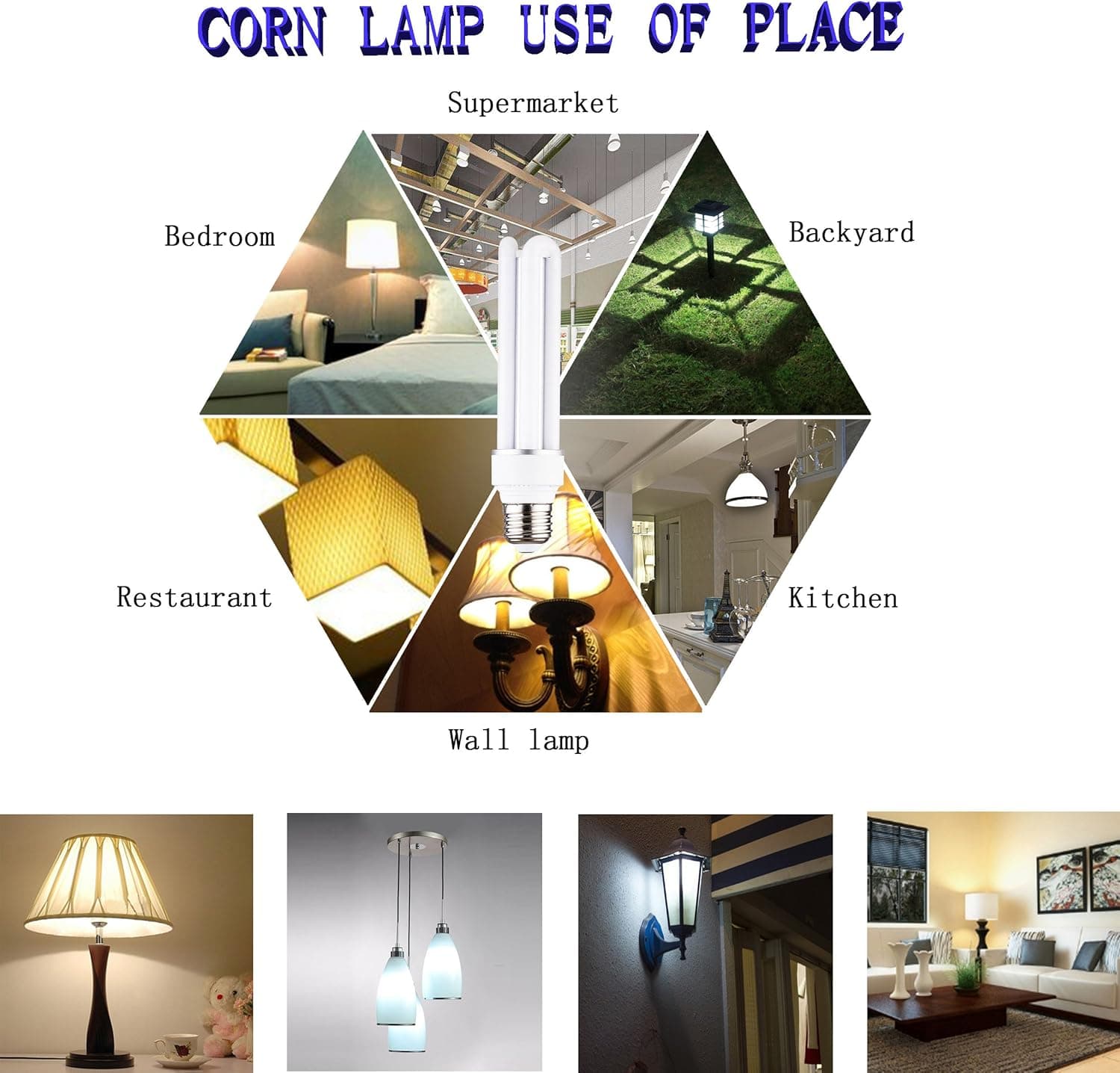 15 Watt Corn LED Light Bulbs E26 Base (150 Watt Equivalent Incandescent Light Bulb),3000K Soft White Medium Base 120 Volt 1650 Lumens 360 Beam Angle Outdoor Indoor Lighting – 1 Pack