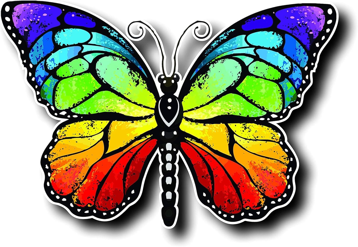 Colorful Monarch Butterfly Decal Vinyl Car Windshield/Laptop Sticker Graphic