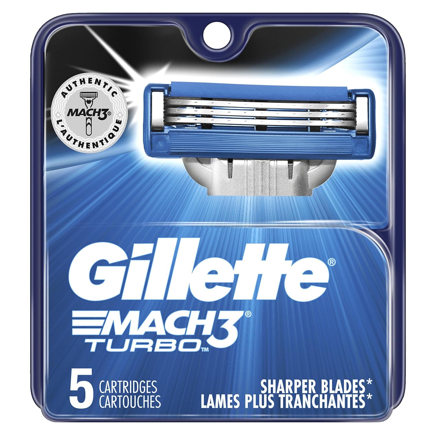 Gillette Mach3 Turbo 5 Ct (Packaging May Vary)