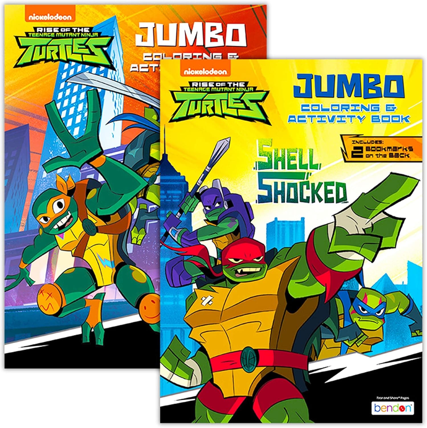 Teenage Mutant Ninja Turtles Coloring Book Set (2 TMNT Books)