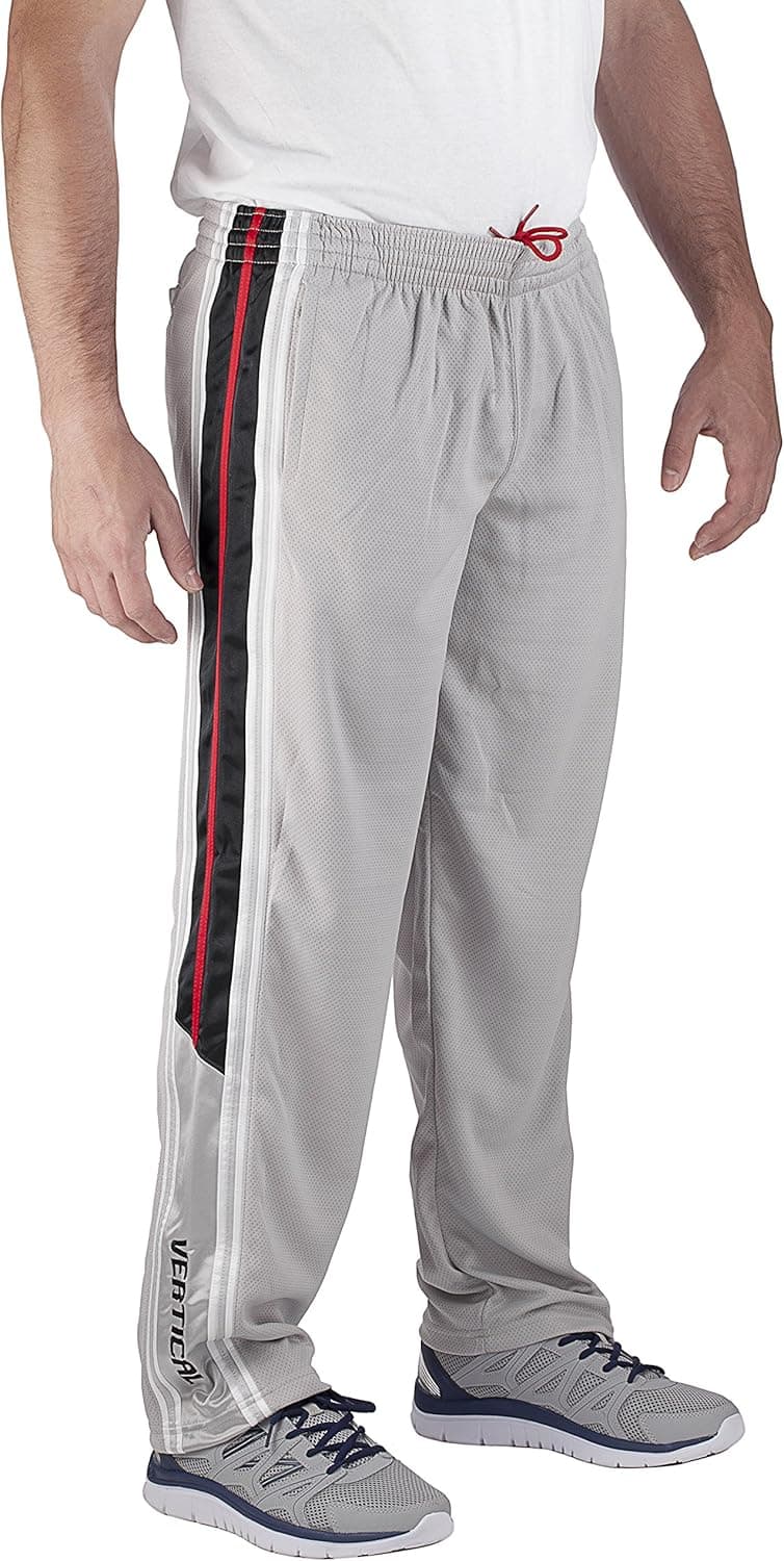 Vertical Sport Mesh Side Pockets Running Men's Track Pants