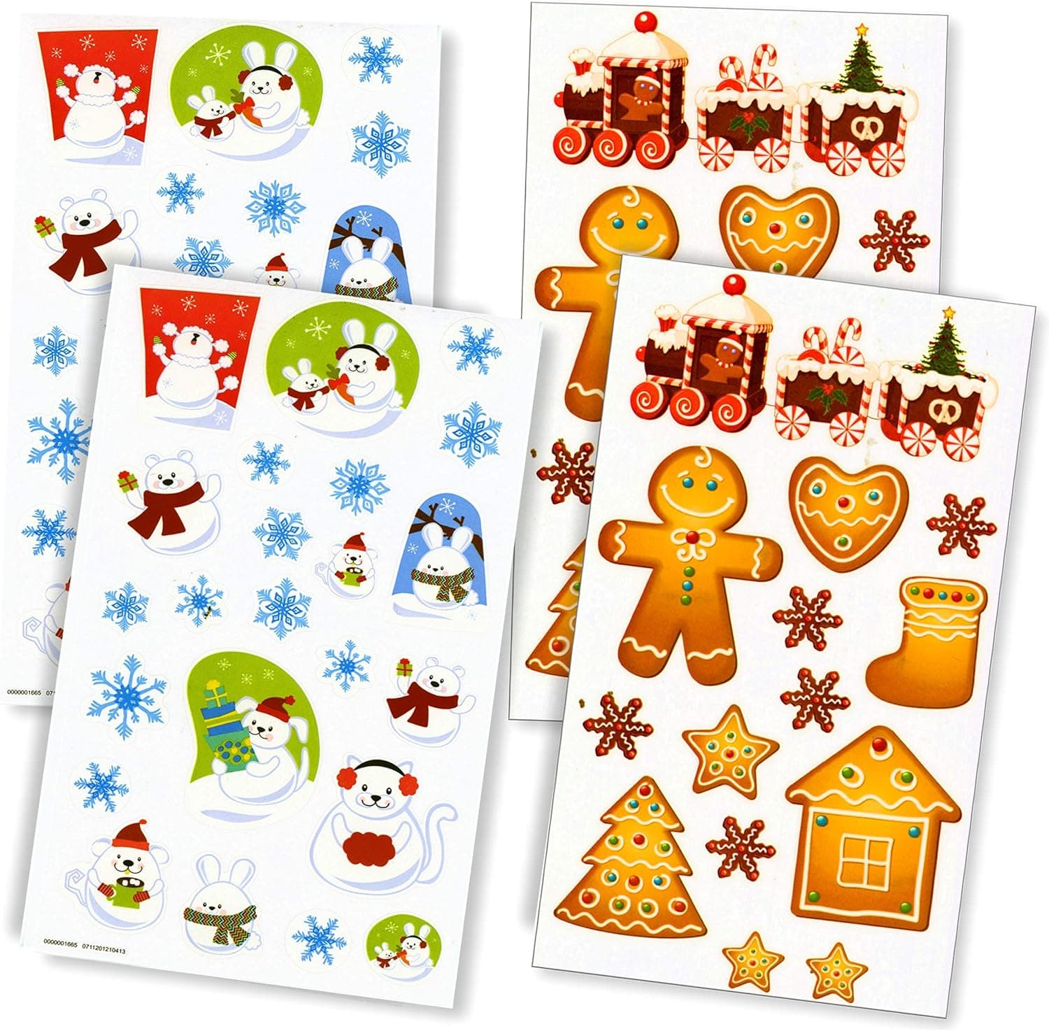 North Pole Enterprises Christmas Scented Stickers - Christmas Scratch-and-Sniff Stickers (Gingerbread and Snowflakes)