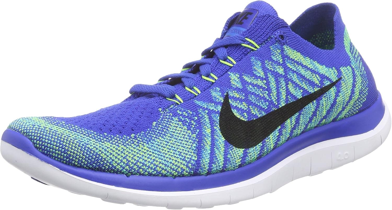 Nike Mens Free 4.0 Flyknit Game Royal/Blk/Pht Bl/Hypr Jd Running Shoe 12 Men US