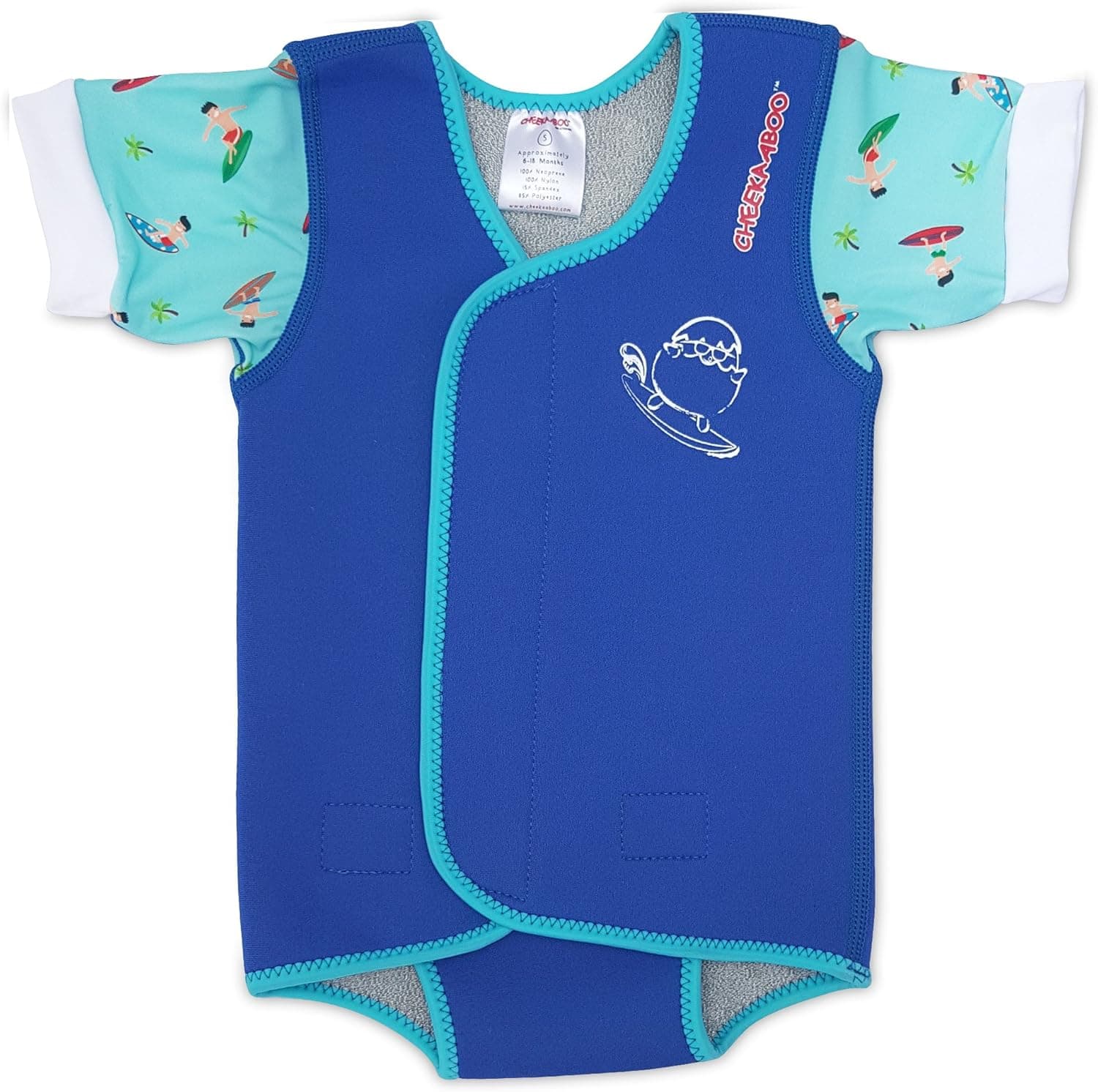 Cheekaaboo Waterbabes Baby Toddler UPF50+ Thermal Swim Wrap for Boys and Girls, 6-30 Months
