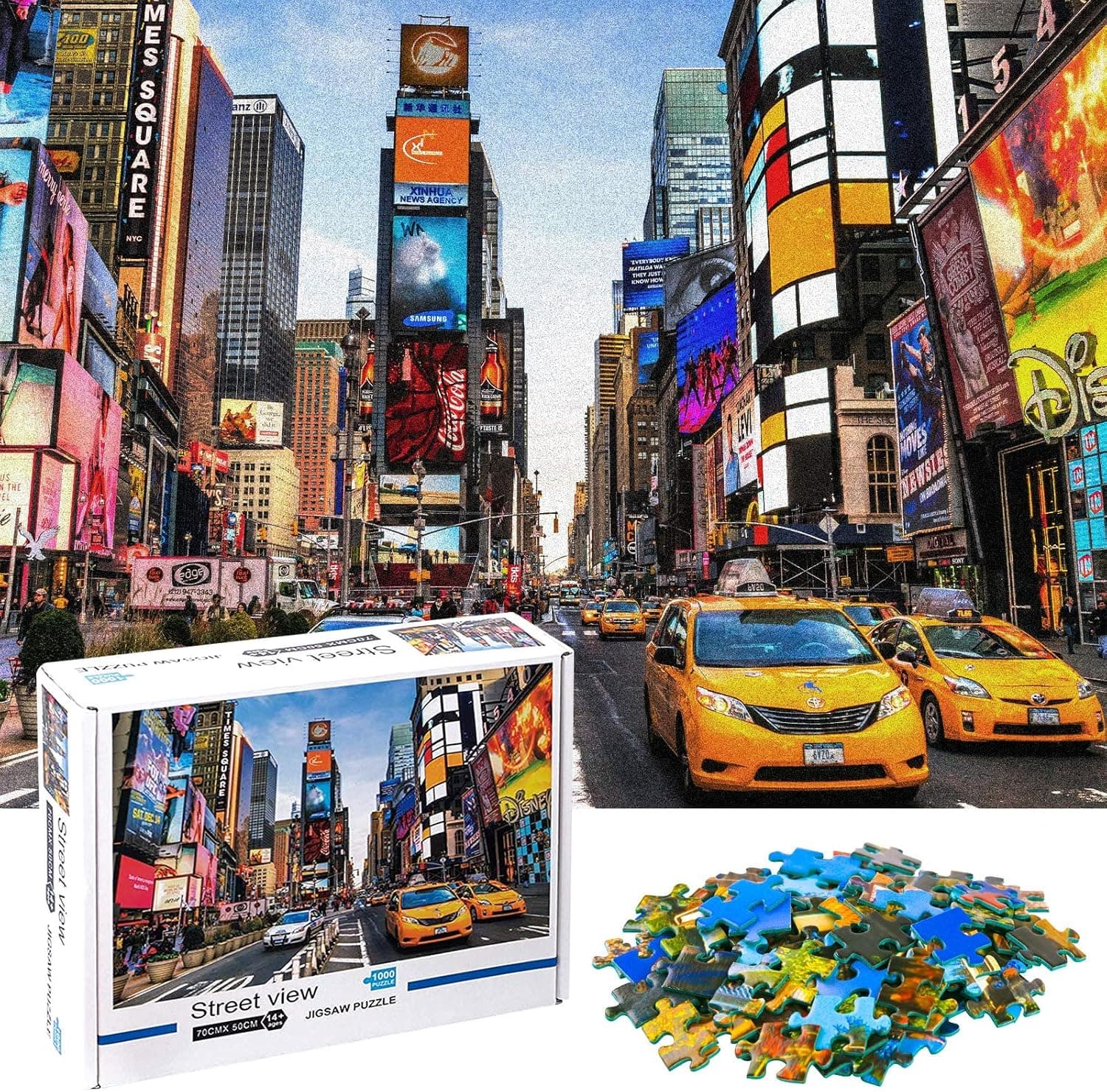 Jigsaw Puzzles 1009 Pieces for Adults - Time Square Puzzle - Puzzle Game Interesting Toys Personalized Gift - Handmade Puzzles Personalized Gift - Puzzles for Adults Teens
