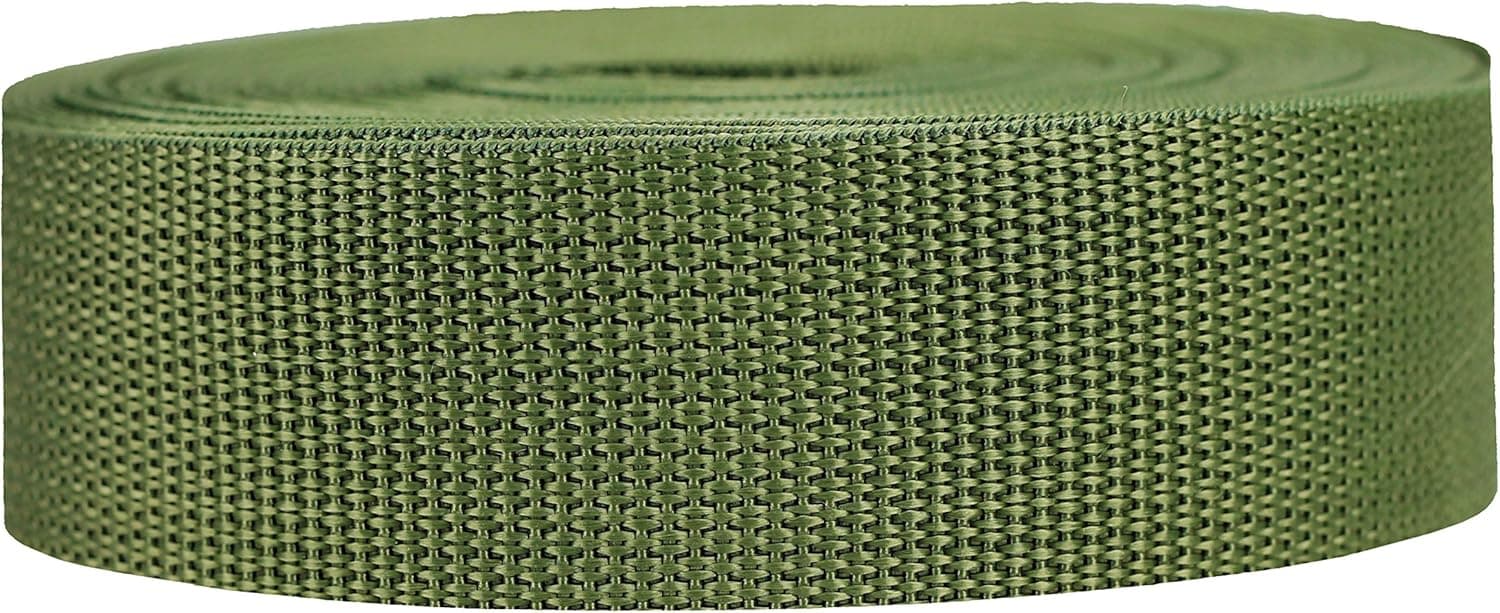 Strapworks Lightweight Polypropylene Webbing - Poly Strapping for Outdoor DIY Gear Repair, Pet Collars, Crafts – 1.5 Inch by 10, 25, or 50 Yards, Over 20 Colors