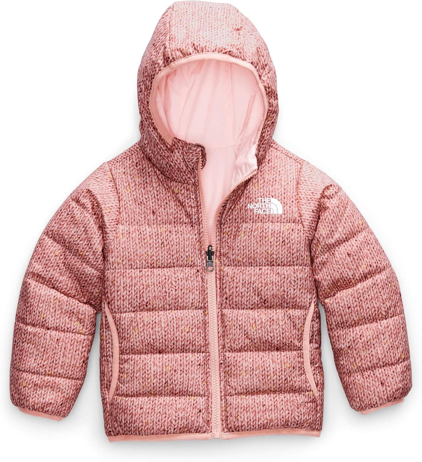 THE NORTH FACE Kids Reversible Perrito Jacket (Toddler) Pink Clay Confetti Sweater Print 4T Toddler