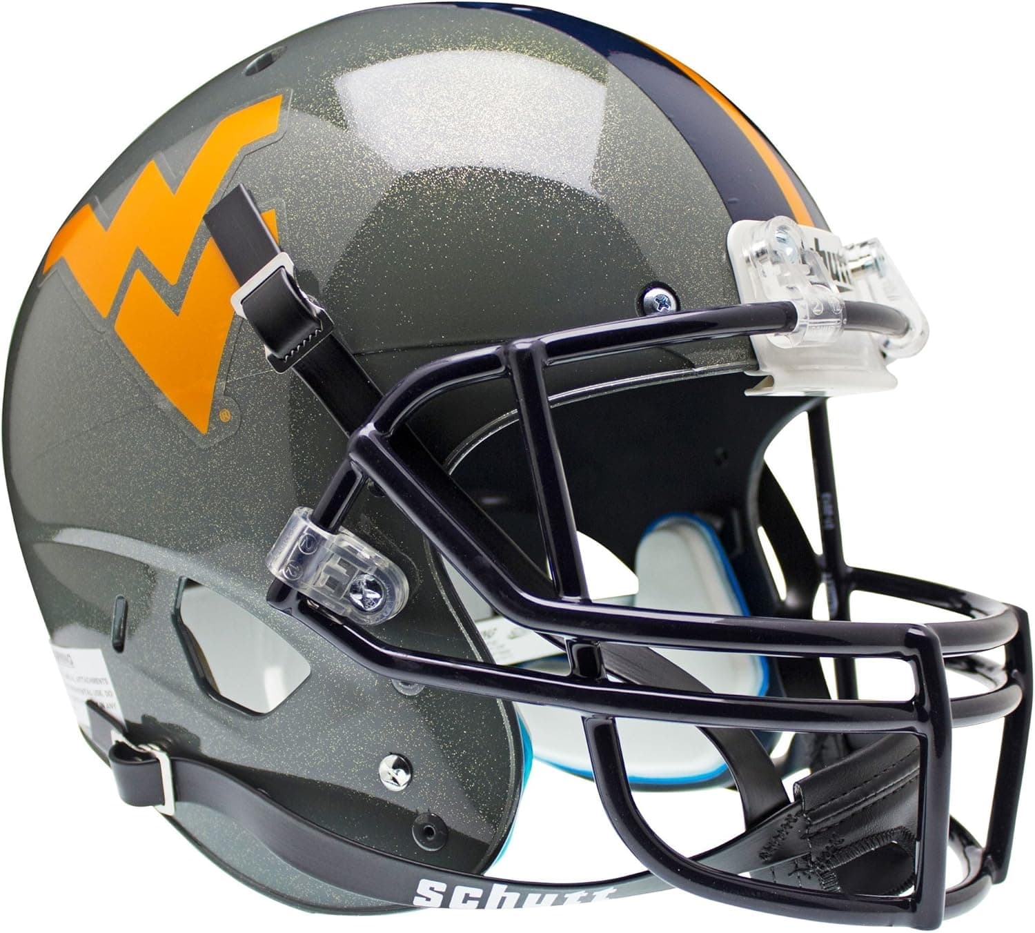 WEST VIRGINIA MOUNTAINEERS Schutt AiR XP Full-Size REPLICA Football Helmet WVU (GRAY)