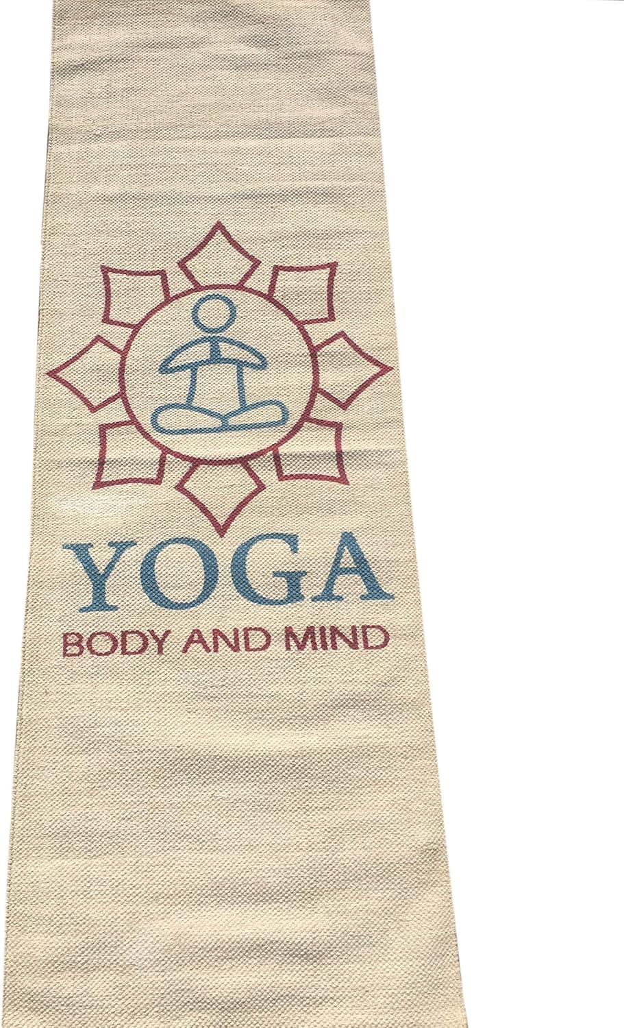 New Eco Friendly Hotels Luxurious Hand Made Yoga Mats 100% Surgical Organic Cotton Environment Friendly 25 x 72 Inch Beige Color Easy Washable Printed with Yoga Bag Free