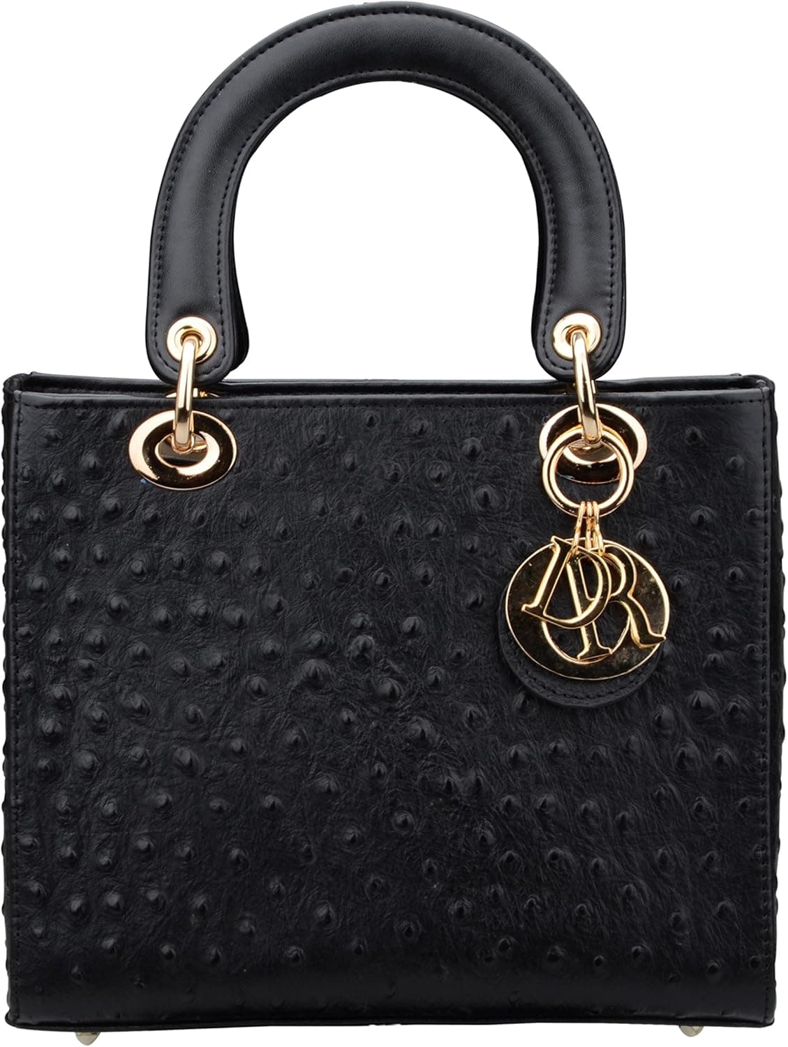 Bagroo Genuine Leather Ostrich Embossed Tote Bag Everyday Handbags
