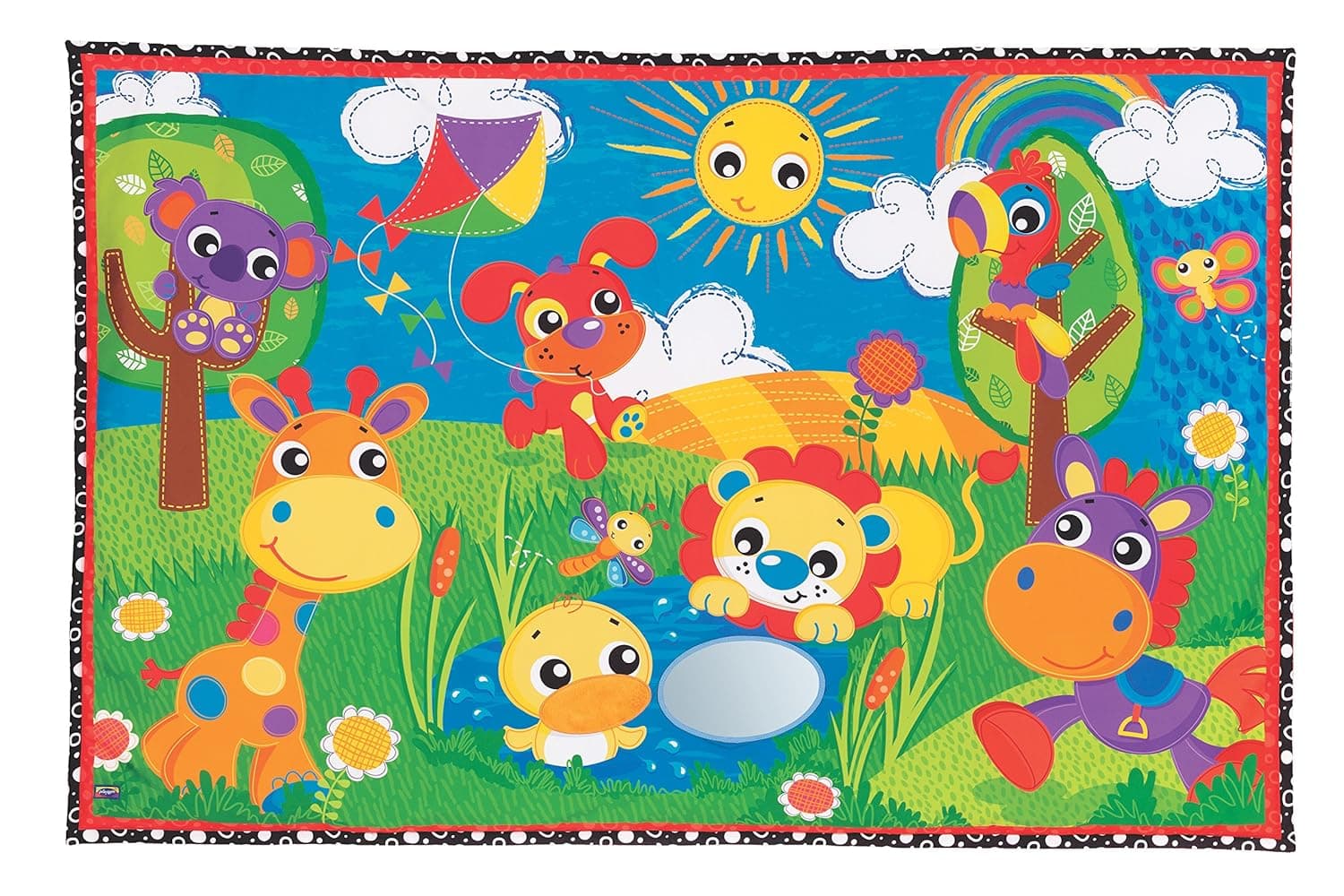 Playgro 0186364 Party in The Park Super Mat for Baby Infant Toddler Children, Playgro is Encouraging Imagination with STEM/STEM for a Bright Future - Great Start for a World of Learning