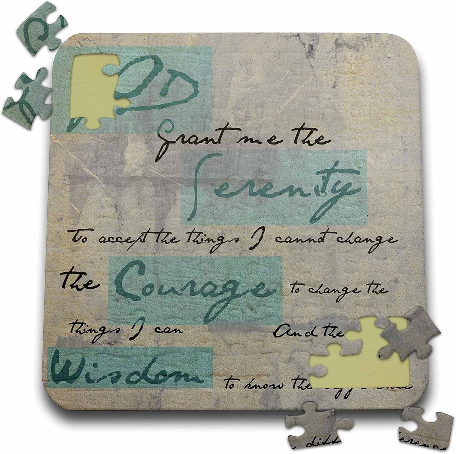 3dRose Serenity Prayer - Inspirational - Spiritual - Puzzle, 10 by 10-inch (pzl_50568_2)