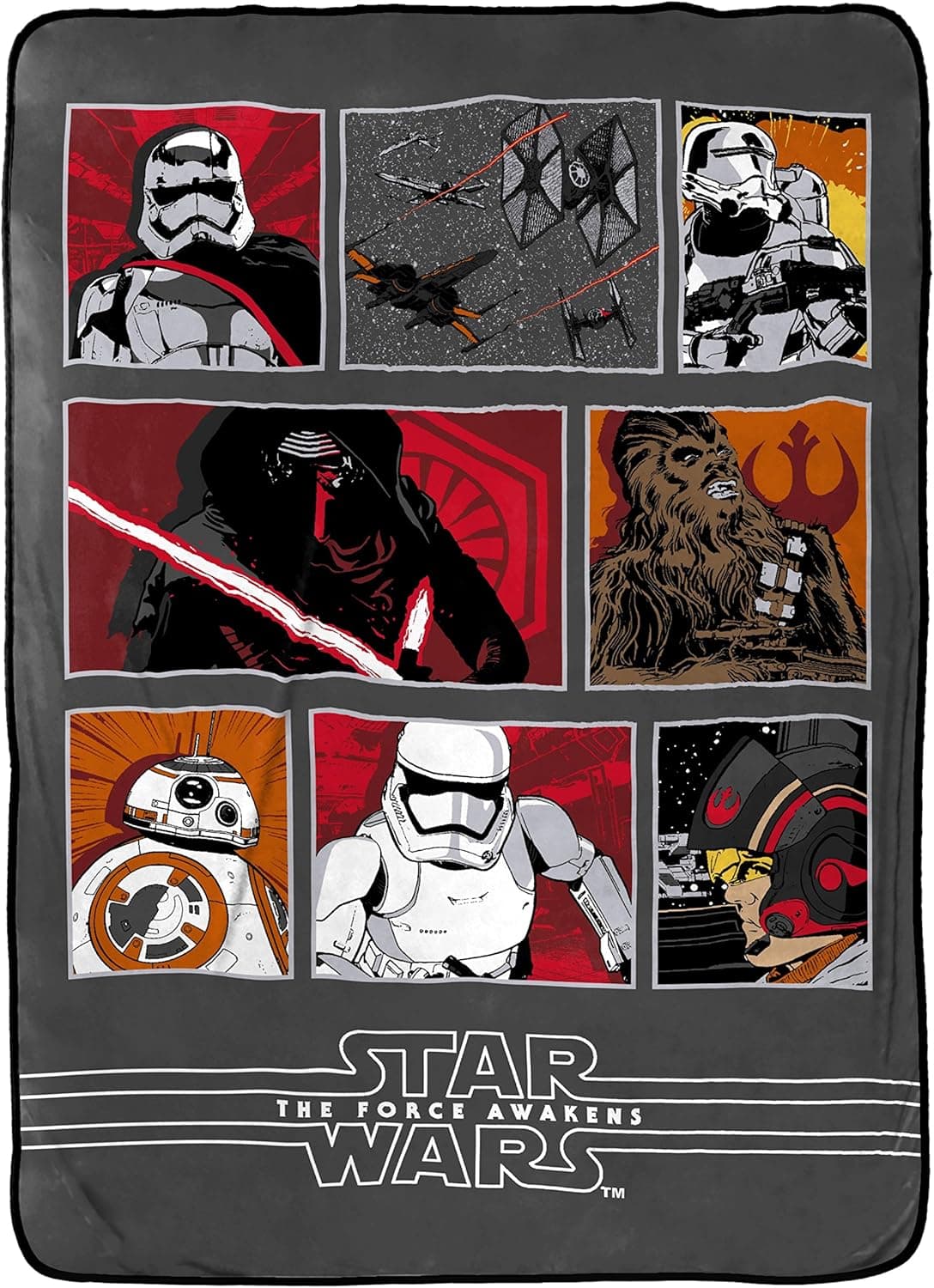 Star Wars Ep7 Battle Front Plush Twin Blanket, 62" x 90"